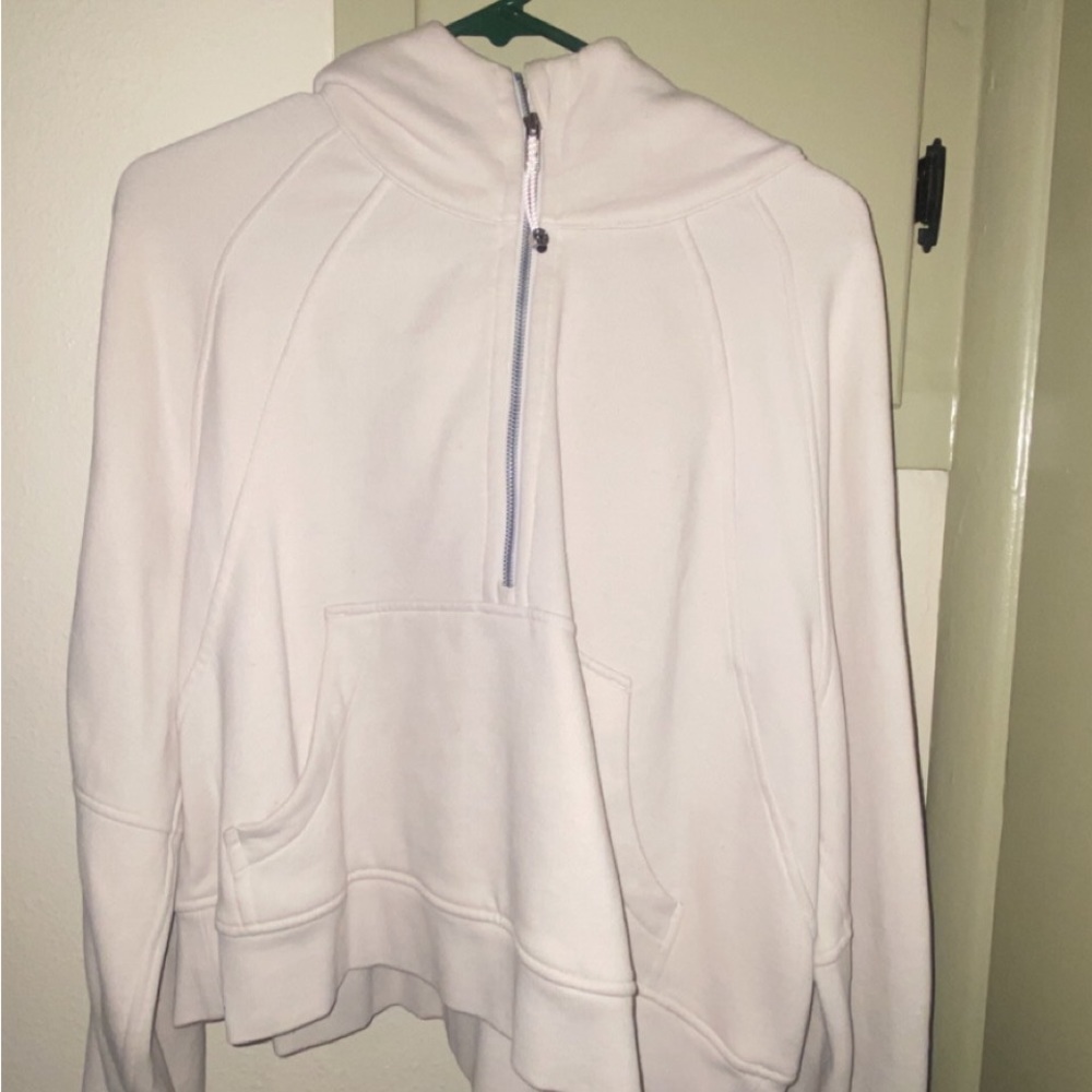 White opal Lululemon Half Zip Scuba